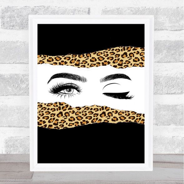 Wink Eyes Cheetah Decorative Wall Art Print