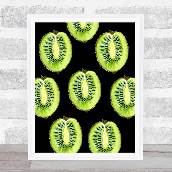 Kiwi Repeated Decorative Wall Art Print