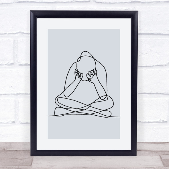 Colour Block Line Art Depression Decorative Wall Art Print