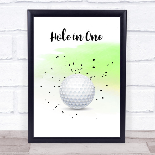 Golf Hole In One Decorative Wall Art Print