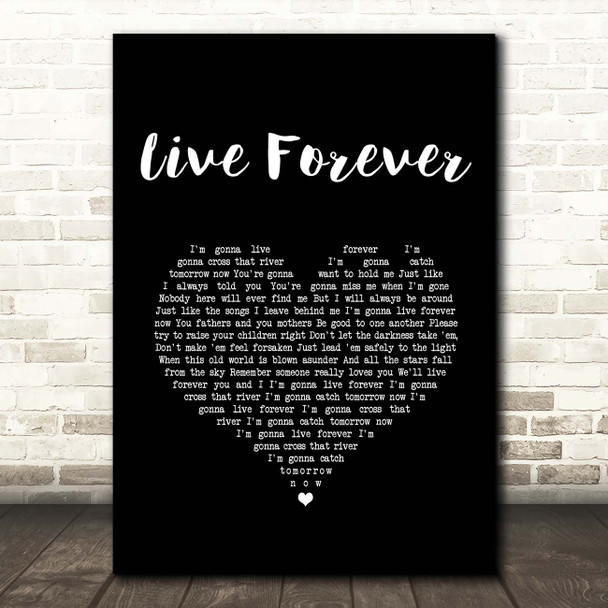 The Highwaymen Live Forever Black Heart Song Print