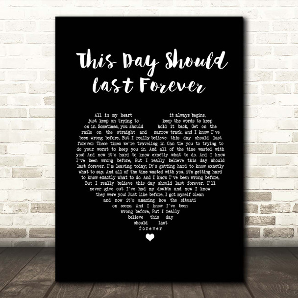 Ocean Colour Scene This Day Should Last Forever Black Heart Song Lyric Print