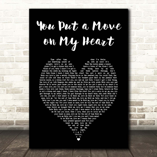 Mica Paris You Put a Move on My Heart Black Heart Song Lyric Print
