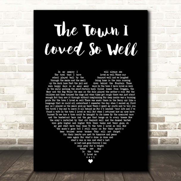 The Dubliners The Town I Loved So Well Black Heart Song Lyric Print