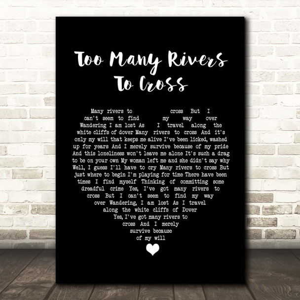 Jimmy Cliff Too Many Rivers To Cross Black Heart Song Lyric Print