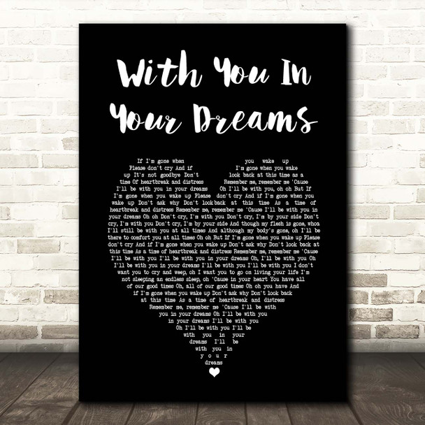 Hanson With You In Your Dreams Black Heart Song Lyric Print