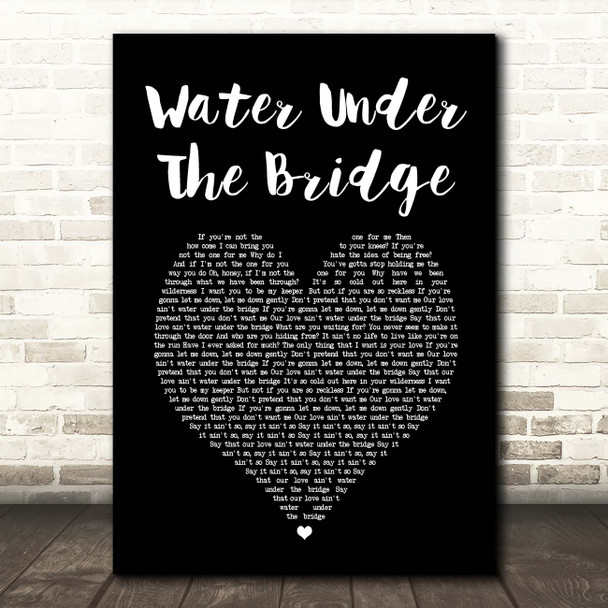 Adele Water Under The Bridge Black Heart Song Lyric Print