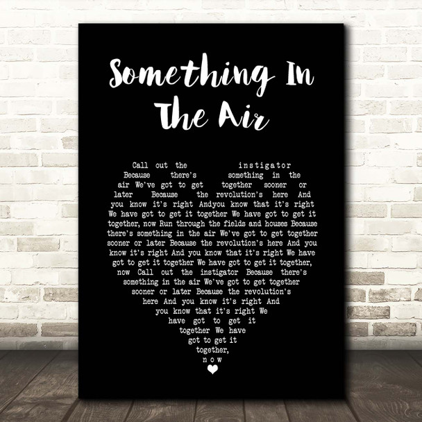 Thunderclap Newman Something In The Air Black Heart Song Lyric Print