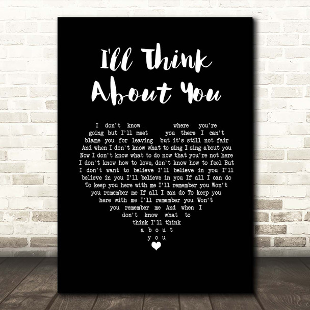 We Are Messengers I'll Think About You Black Heart Song Lyric Print