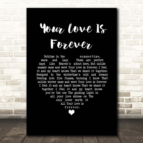 George Harrison Your Love Is Forever Black Heart Song Lyric Print