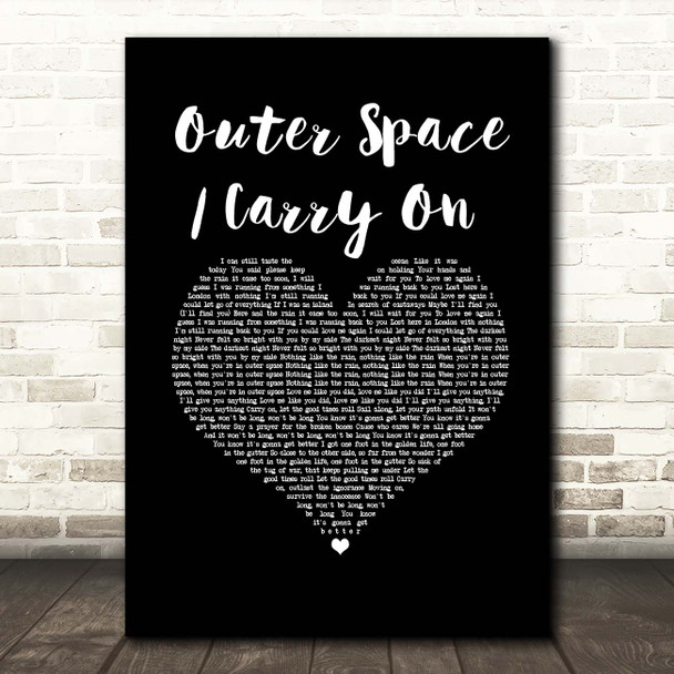 5 Seconds of Summer Outer Space Carry On Black Heart Song Lyric Print