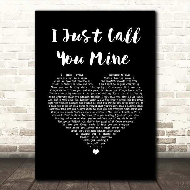 Martina McBride I Just Call You Mine Black Heart Song Lyric Print