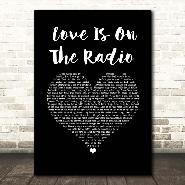 McFly Love Is On The Radio Black Heart Song Lyric Print