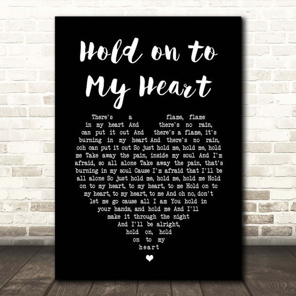 W.A.S.P. Hold on to My Heart Black Heart Song Lyric Print