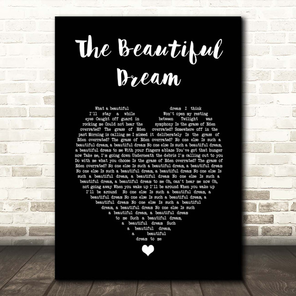 George Ezra The Beautiful Dream Black Heart Song Lyric Print