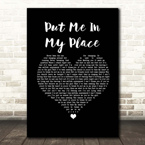 Muscadine Bloodline Put Me In My Place Black Heart Song Lyric Print