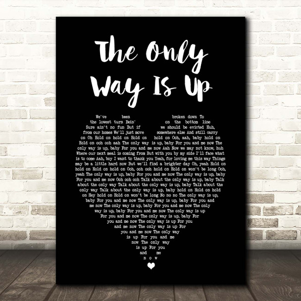 Yazz The Only Way Is Up Black Heart Song Lyric Print