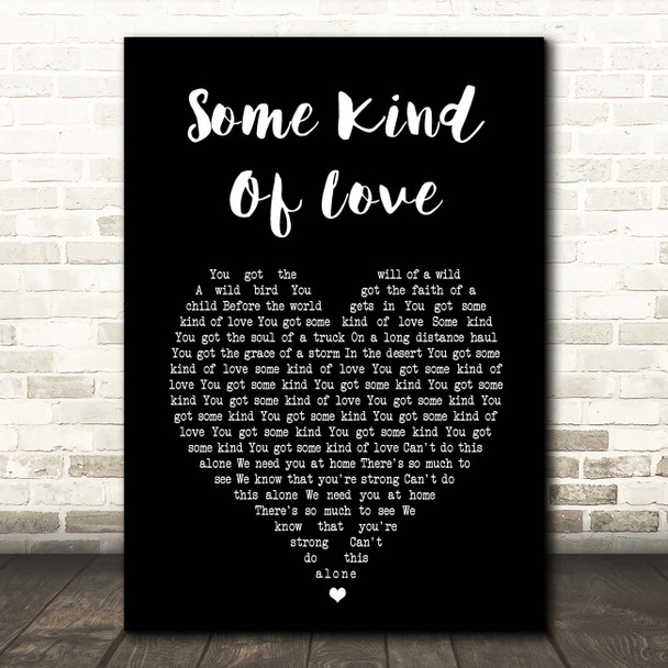 The Killers Some Kind Of Love Black Heart Song Lyric Print