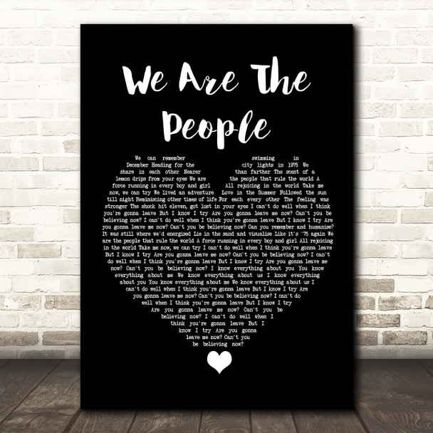 Empire Of The Sun We Are The People Black Heart Song Lyric Print