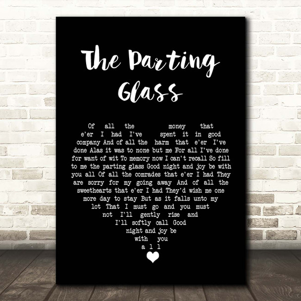 Hozier The Parting Glass Black Heart Song Lyric Print