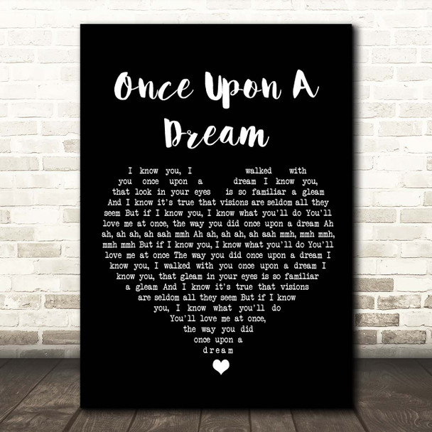 Lana Del Rey Once Upon A Dream Black Heart Song Lyric Print