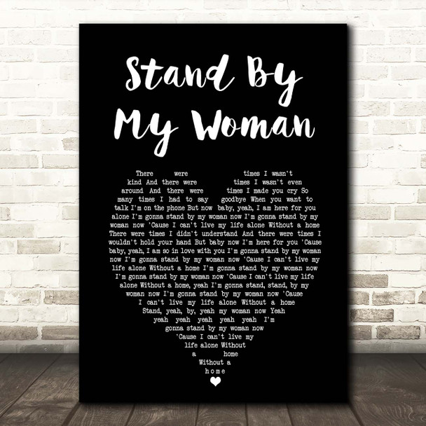 Lenny Kravitz Stand By My Woman Black Heart Song Lyric Print