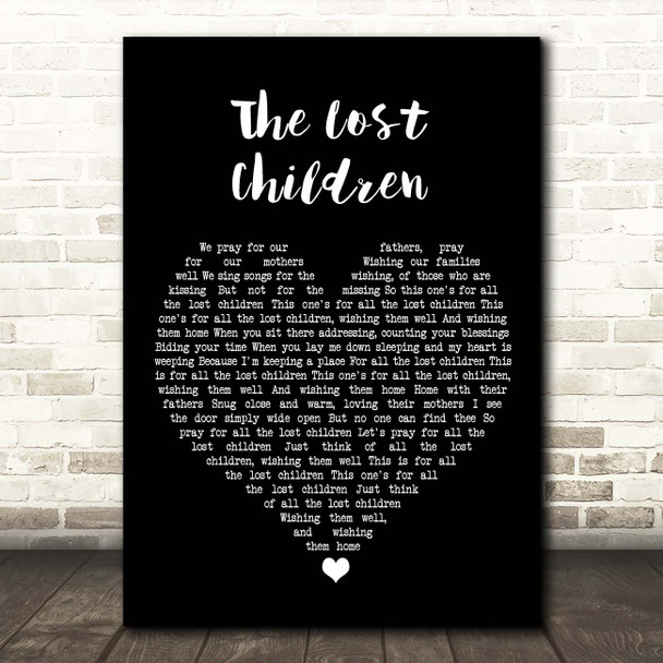 Michael Jackson The Lost Children Black Heart Song Lyric Print