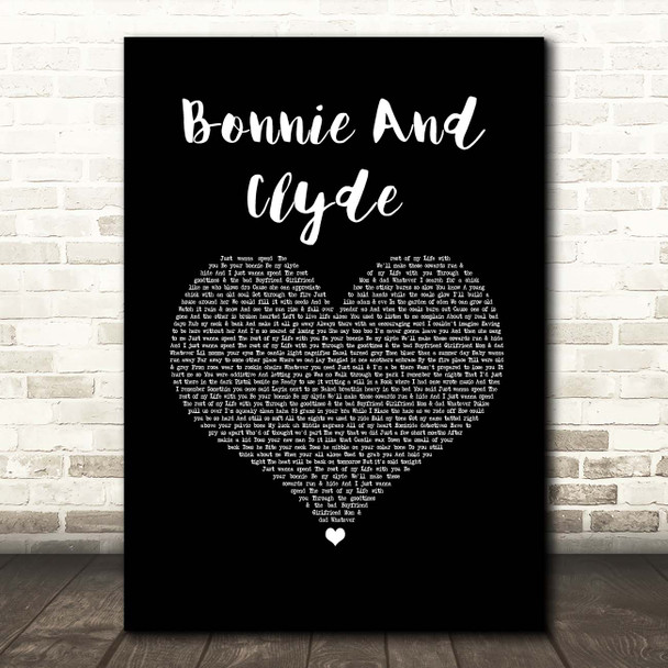 Haystak Bonnie And Clyde Black Heart Song Lyric Print