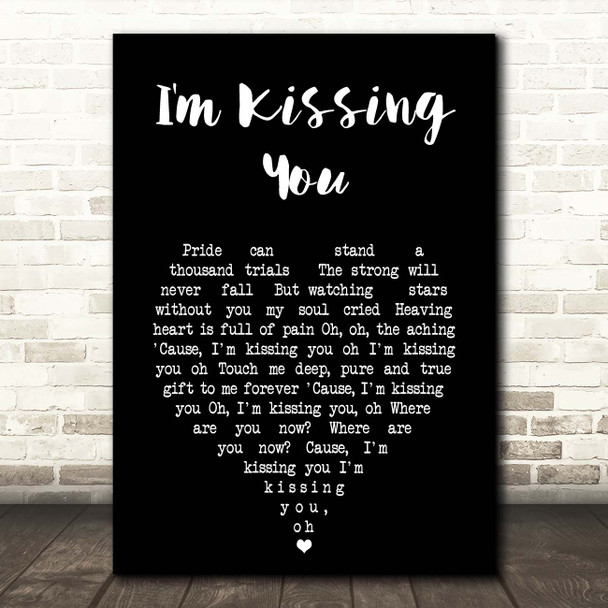 Des'ree I'm Kissing You Black Heart Song Lyric Print