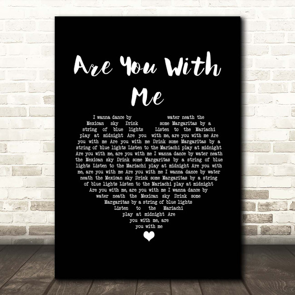 Lost Frequencies Are You With Me Black Heart Song Lyric Print