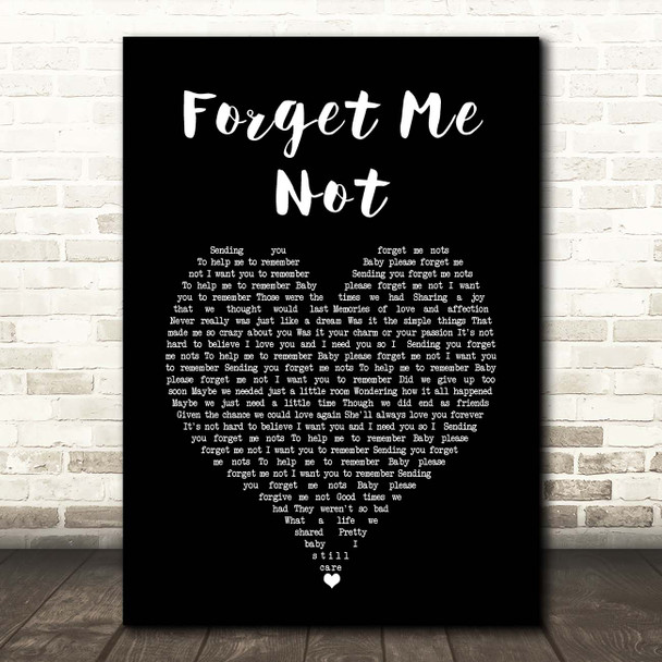 Patrice Rushen Forget Me Nots Black Heart Song Lyric Print