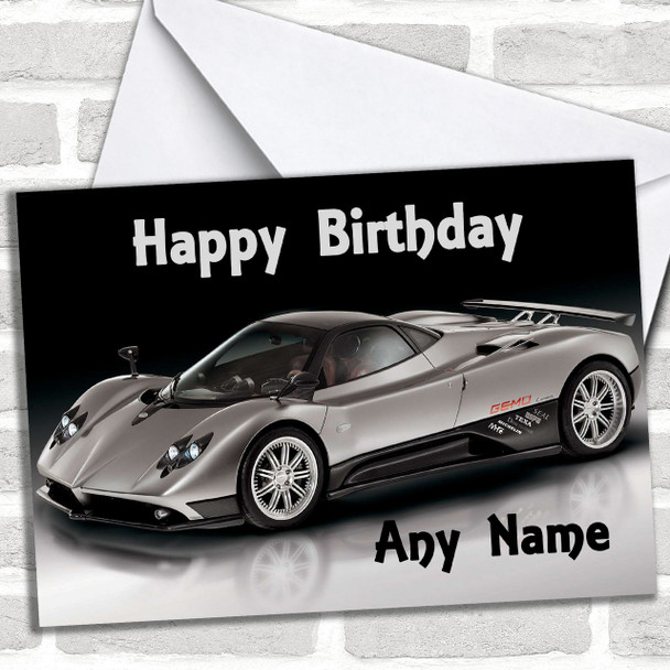 Pagani Zonda Personalized Birthday Card