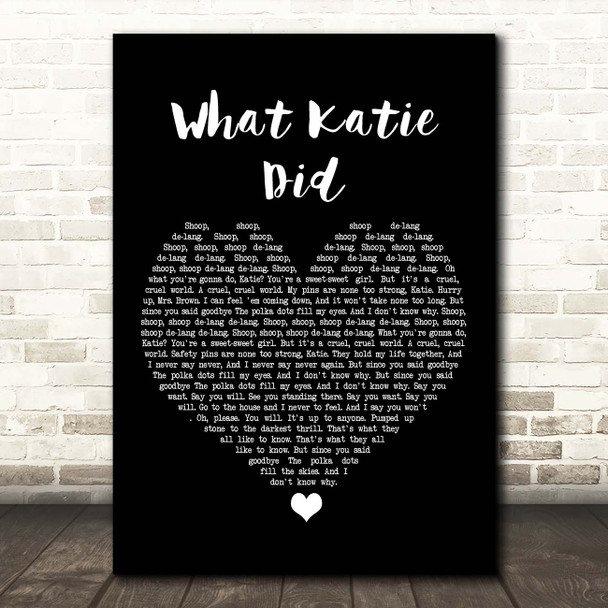 The Libertines What Katie Did Black Heart Song Lyric Print