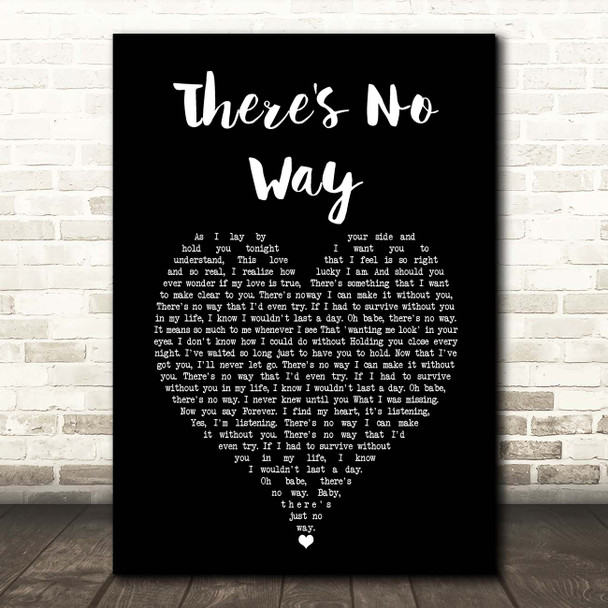 Alabama There's No Way Black Heart Song Lyric Print