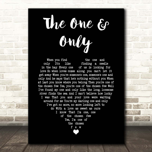 Gladys Knight The One & Only Black Heart Song Lyric Print