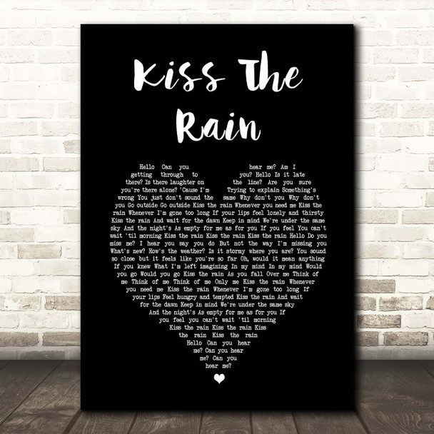 Billie Myers Kiss The Rain Black Heart Song Lyric Print