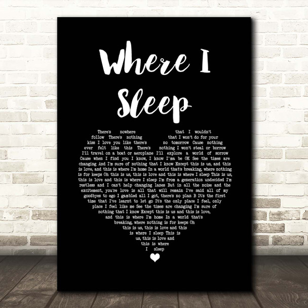 Emeli Sandé Where I Sleep Black Heart Song Lyric Print