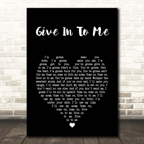 Garrett Hedlund Give In To Me Black Heart Song Lyric Print