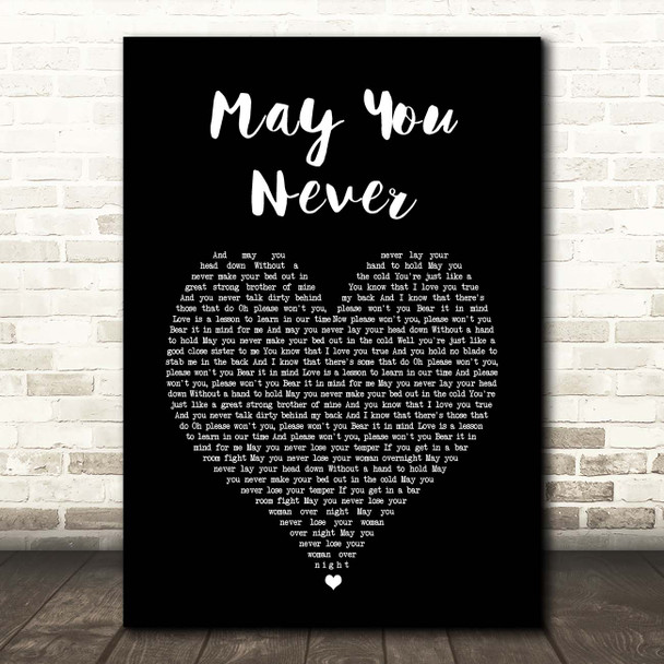 John Martyn May You Never Black Heart Song Lyric Print