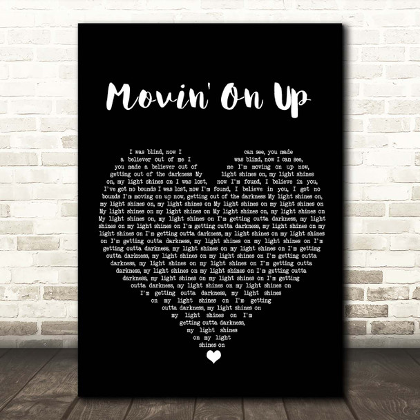 Primal Scream Movin' On Up Black Heart Song Lyric Print