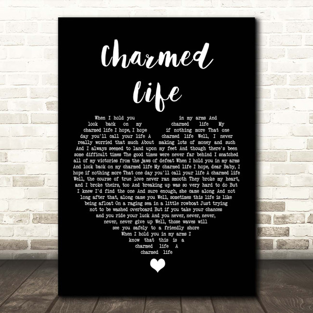 The Divine Comedy Charmed Life Black Heart Song Lyric Print