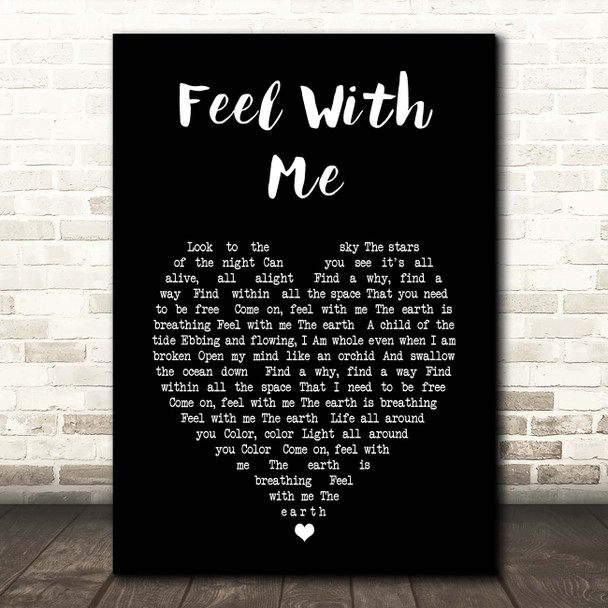 Mary Lambert Feel With Me Black Heart Song Lyric Print