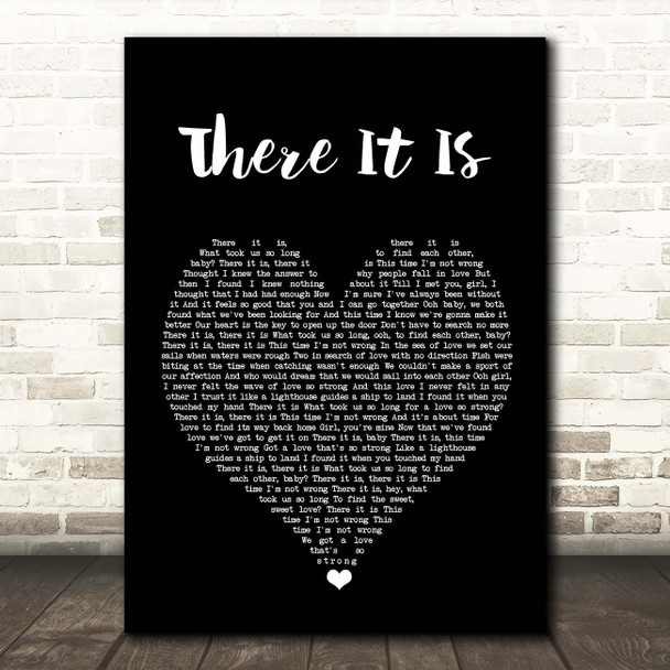 Shalamar There It Is Black Heart Song Lyric Print