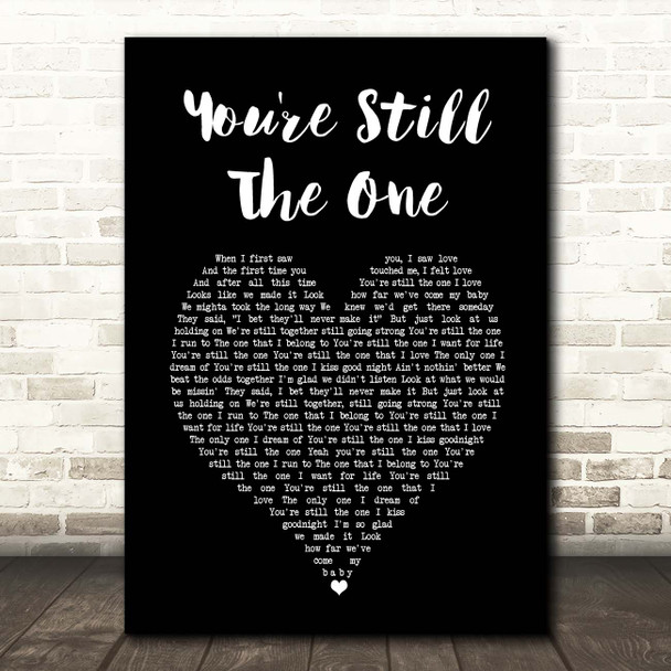 SLPTAHT1046 Black Heart Song Lyric Print
