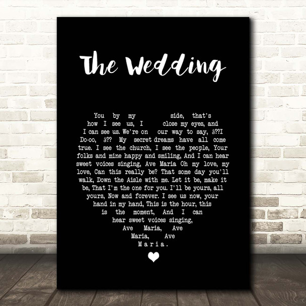 Julie Rogers The Wedding Black Heart Song Lyric Print