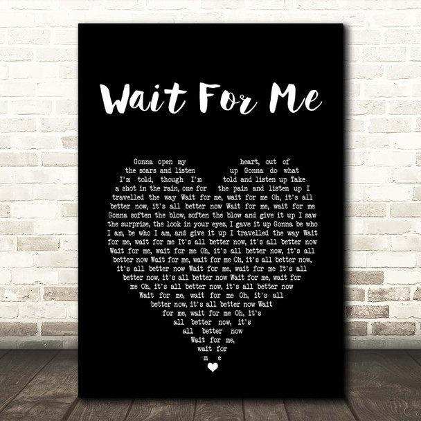 Kings Of Leon Wait For Me Black Heart Song Lyric Print