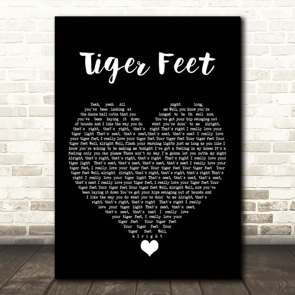 Mud Tiger Feet Black Heart Song Lyric Print