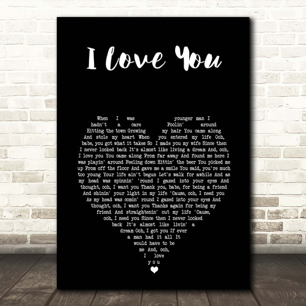 Climax Blues Band I Love You Black Heart Song Lyric Print