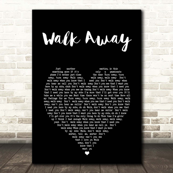 Donna Summer Walk Away Black Heart Song Lyric Print