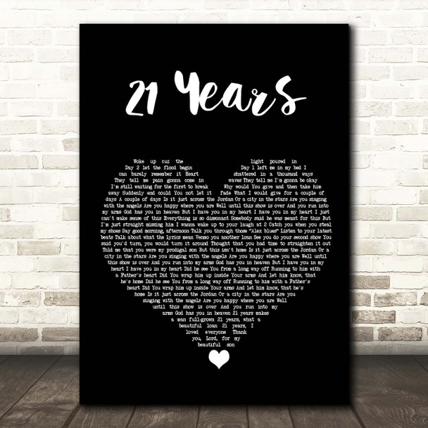 tobyMac 21 Years Black Heart Song Lyric Print